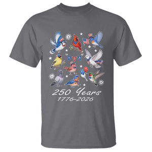 USA 250th Anniversary Bird T Shirt Patriotic American Birds Independence Day Birdwatchers Birders