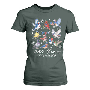 USA 250th Anniversary Bird T Shirt For Women Patriotic American Birds Independence Day Birdwatchers Birders