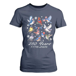USA 250th Anniversary Bird T Shirt For Women Patriotic American Birds Independence Day Birdwatchers Birders