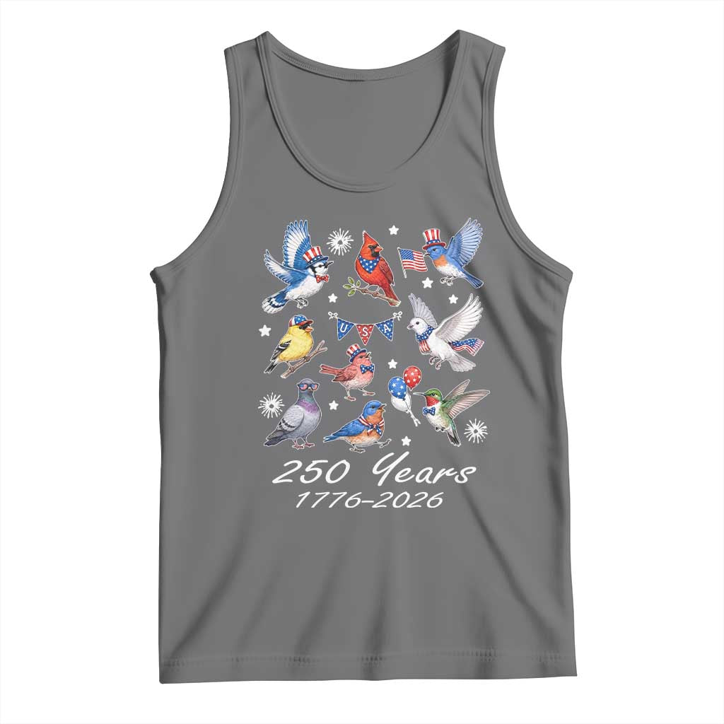 USA 250th Anniversary Bird Tank Top Patriotic American Birds Independence Day Birdwatchers Birders