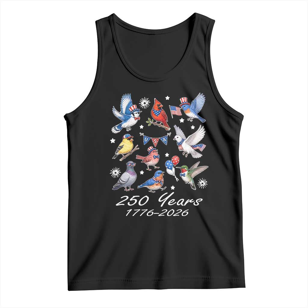 USA 250th Anniversary Bird Tank Top Patriotic American Birds Independence Day Birdwatchers Birders