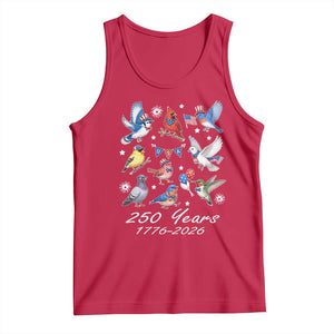 USA 250th Anniversary Bird Tank Top Patriotic American Birds Independence Day Birdwatchers Birders