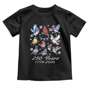 USA 250th Anniversary Bird Toddler T Shirt Patriotic American Birds Independence Day Birdwatchers Birders