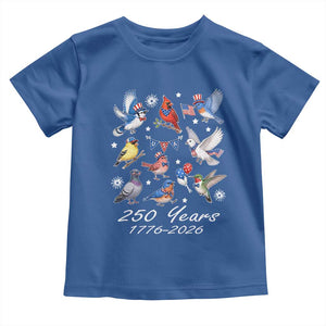 USA 250th Anniversary Bird Toddler T Shirt Patriotic American Birds Independence Day Birdwatchers Birders
