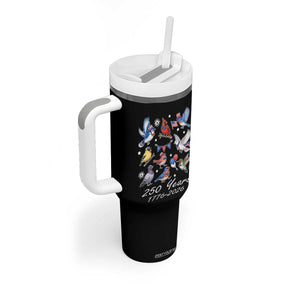 USA 250th Anniversary Bird Tumbler With Handle Patriotic American Birds Independence Day Birdwatchers Birders
