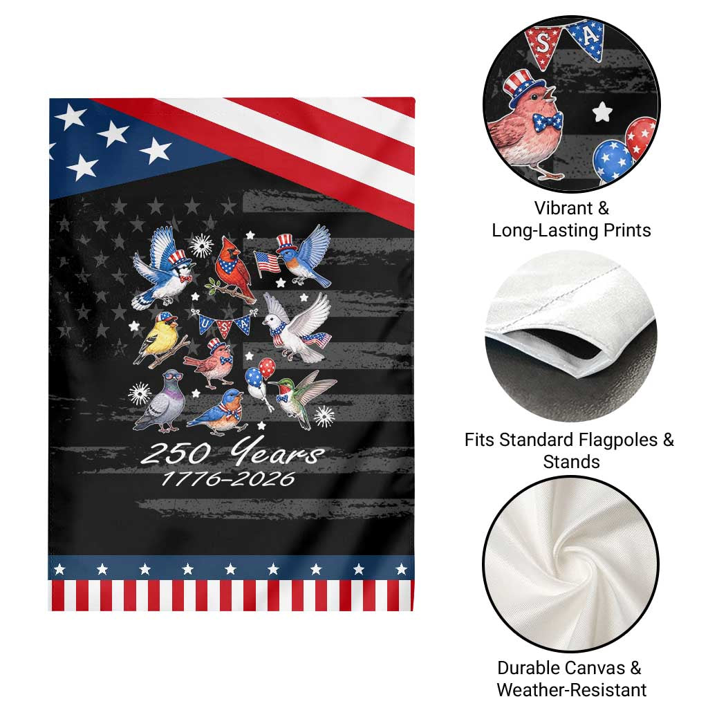 USA 250th Anniversary Bird Patriotic Garden Flag American Birds Independence Day Birdwatchers Birders