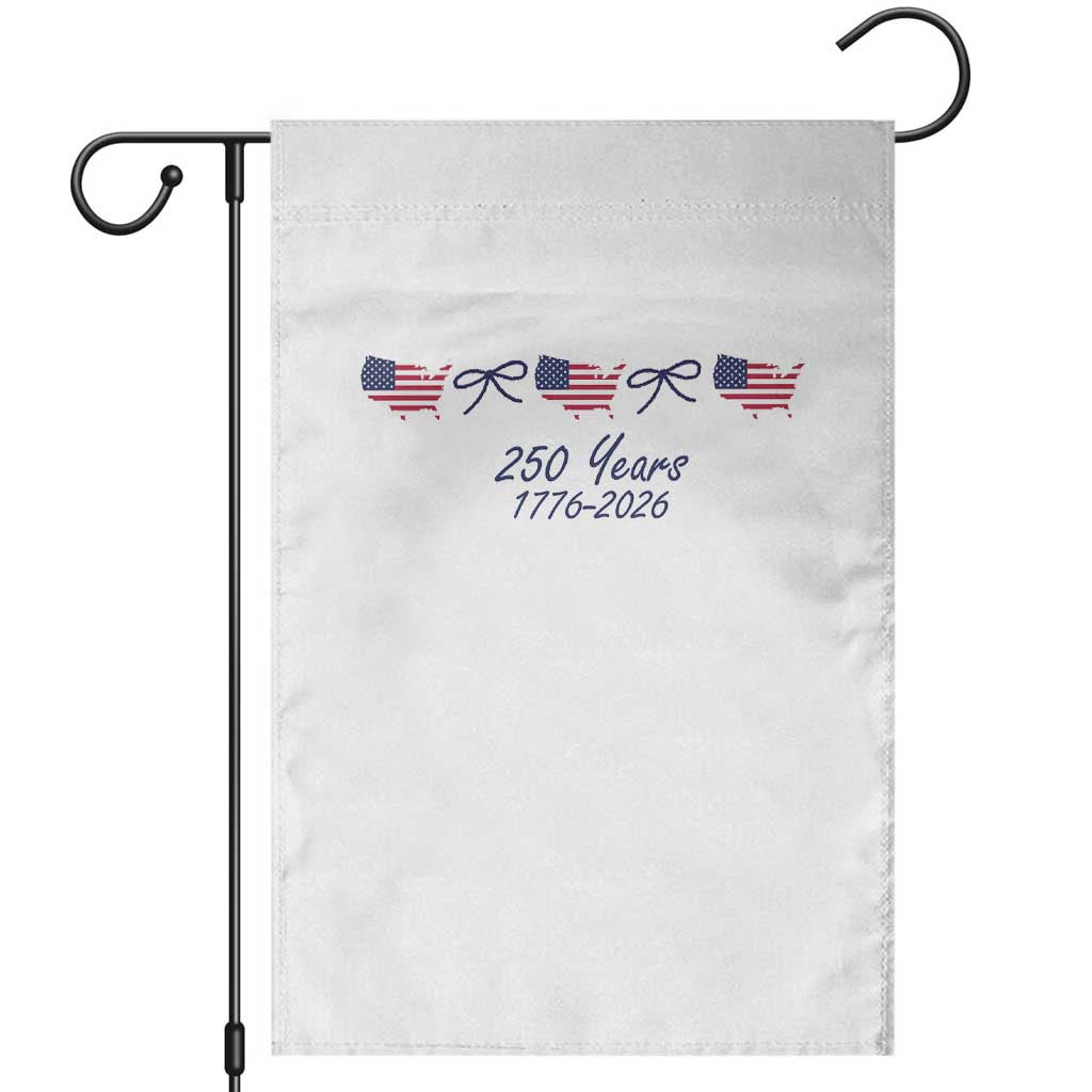 250th Anniversary USA Garden Flag American Flag Dainty Bow 4th of July TS10 White Print Your Wear