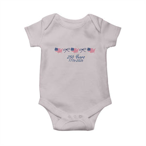 250th Anniversary USA Baby Onesie American Flag Dainty Bow 4th of July