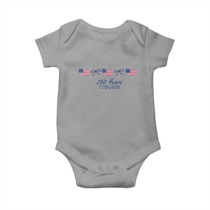 250th Anniversary USA Baby Onesie American Flag Dainty Bow 4th of July