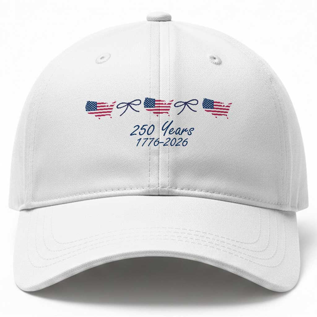 250th Anniversary USA Baseball Cap American Flag Dainty Bow 4th of July TS10 Print Your Wear