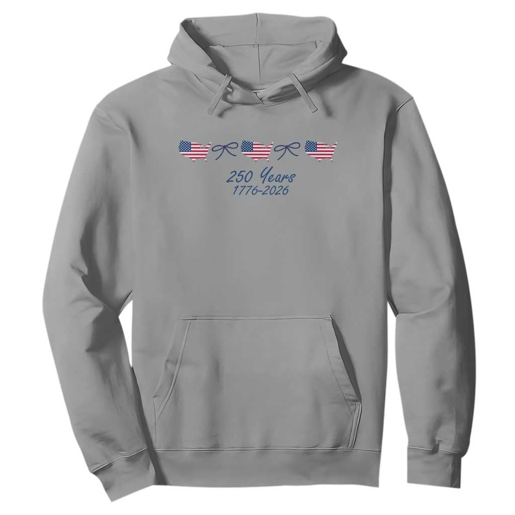 250th Anniversary USA Hoodie American Flag Dainty Bow 4th of July