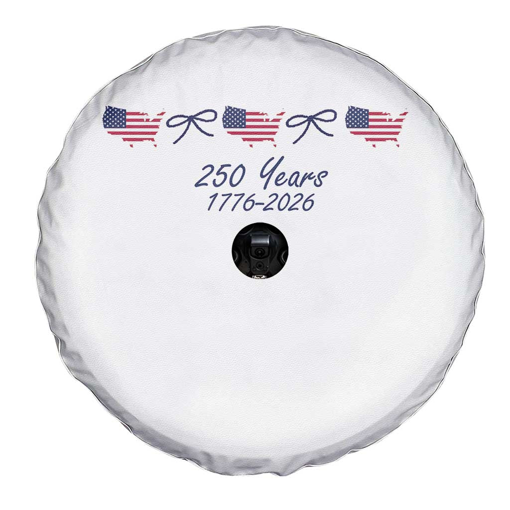250th Anniversary USA Spare Tire Cover American Flag Dainty Bow 4th of July TS10 Print Your Wear