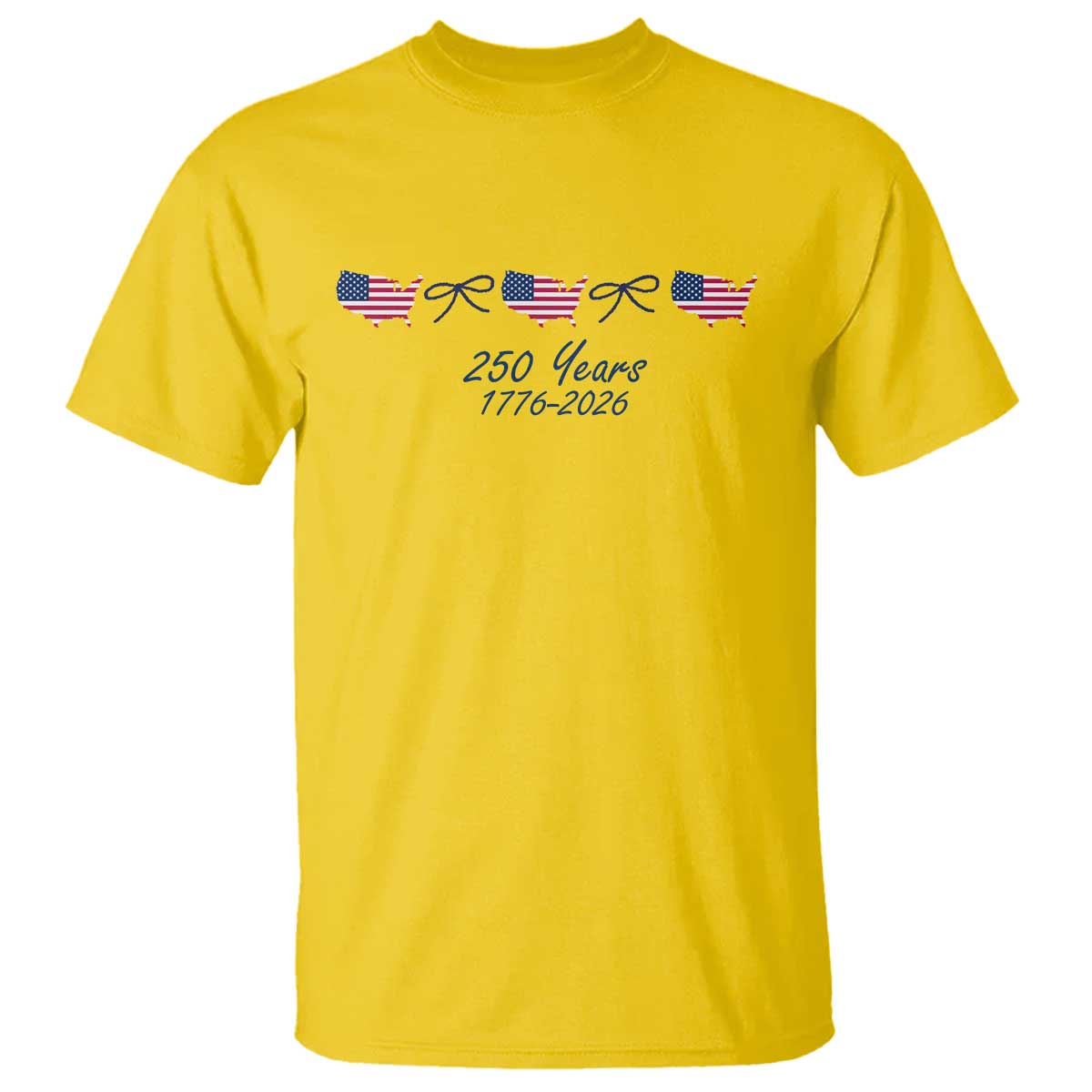 250th Anniversary USA T Shirt American Flag Dainty Bow 4th of July