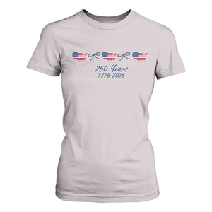 250th Anniversary USA T Shirt For Women American Flag Dainty Bow 4th of July
