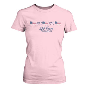 250th Anniversary USA T Shirt For Women American Flag Dainty Bow 4th of July