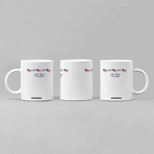 250th Anniversary USA Coffee Mug American Flag Dainty Bow 4th of July