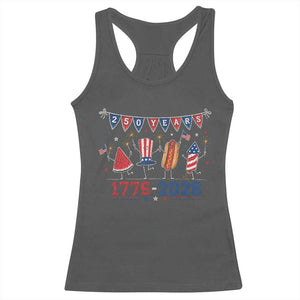 250 Years American 1776 2026 Racerback Tank Top Patriotic Watermelon Hotdog Firework 250th 4th July Independence Day