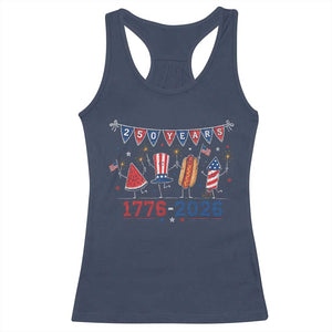 250 Years American 1776 2026 Racerback Tank Top Patriotic Watermelon Hotdog Firework 250th 4th July Independence Day