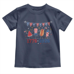 250 Years American 1776 2026 Toddler T Shirt Patriotic Watermelon Hotdog Firework 250th 4th July Independence Day