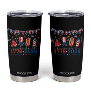250 Years American 1776 2026 Tumbler Cup Patriotic Watermelon Hotdog Firework 250th 4th July Independence Day
