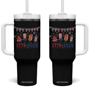 250 Years American 1776 2026 Tumbler With Handle Patriotic Watermelon Hotdog Firework 250th 4th July Independence Day