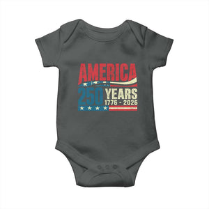 250th Anniversary USA Baby Onesie Retro 250 Years American 1776 2026 US Flag