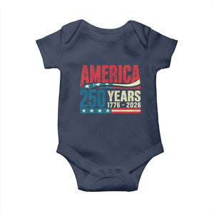 250th Anniversary USA Baby Onesie Retro 250 Years American 1776 2026 US Flag
