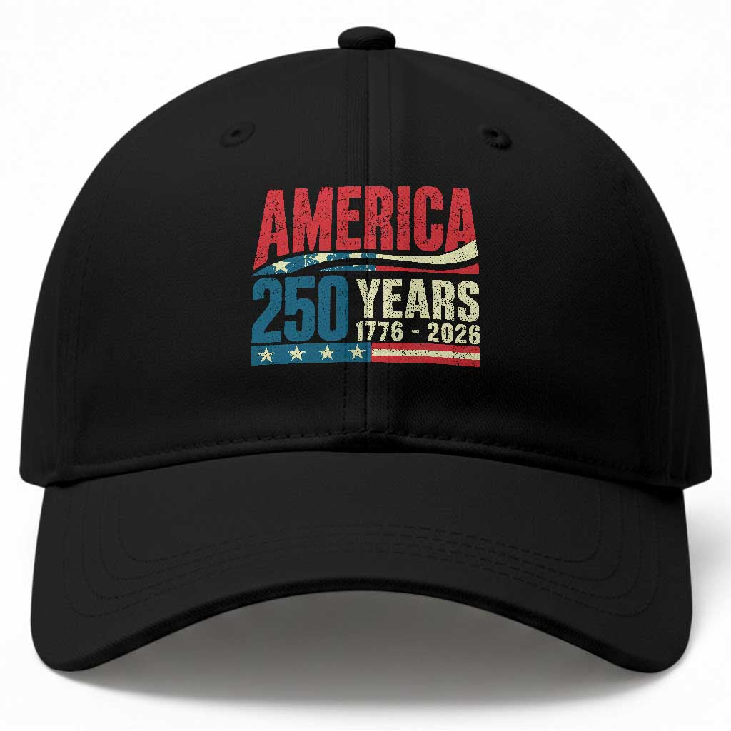 250th Anniversary USA Baseball Cap Retro 250 Years American 1776 2026 US Flag