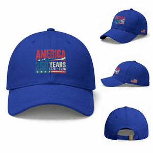 250th Anniversary USA Baseball Cap Retro 250 Years American 1776 2026 US Flag