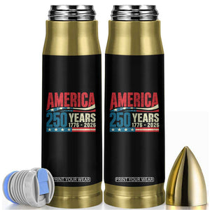 250th Anniversary USA Bullet Tumbler Retro 250 Years American 1776 2026 US Flag