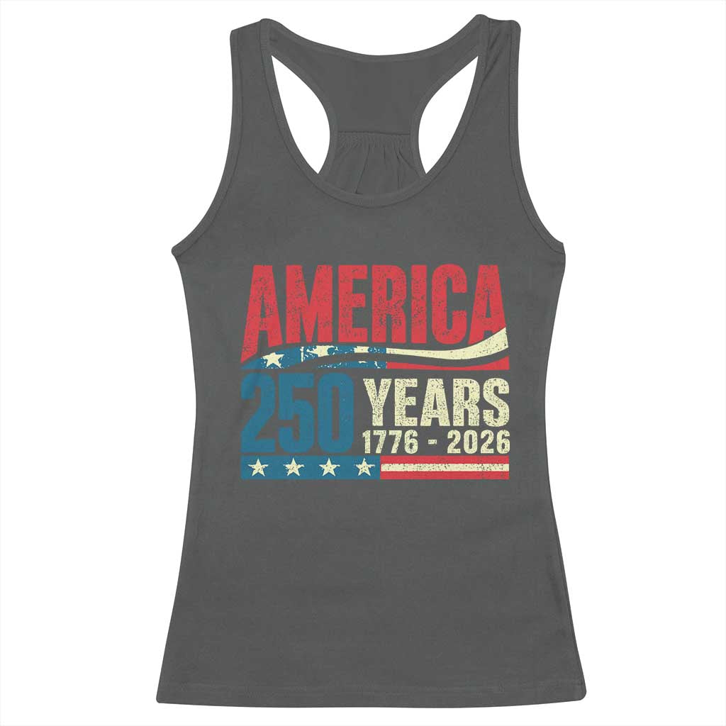 250th Anniversary USA Racerback Tank Top Retro 250 Years American 1776 2026 US Flag