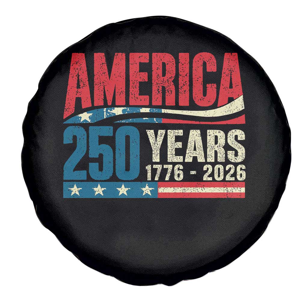250th Anniversary USA Spare Tire Cover Retro 250 Years American 1776 2026 US Flag