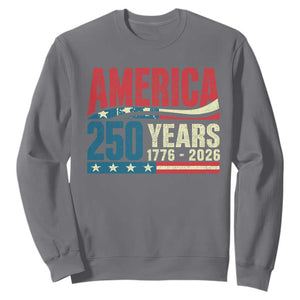 250th Anniversary USA Sweatshirt Retro 250 Years American 1776 2026 US Flag