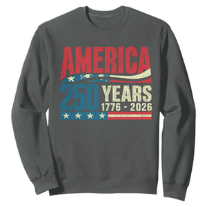 250th Anniversary USA Sweatshirt Retro 250 Years American 1776 2026 US Flag