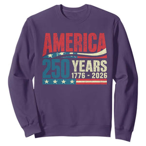 250th Anniversary USA Sweatshirt Retro 250 Years American 1776 2026 US Flag