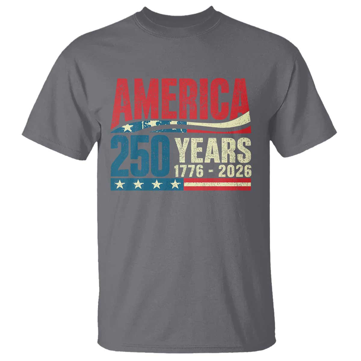 250th Anniversary USA T Shirt Retro 250 Years American 1776 2026 US Flag