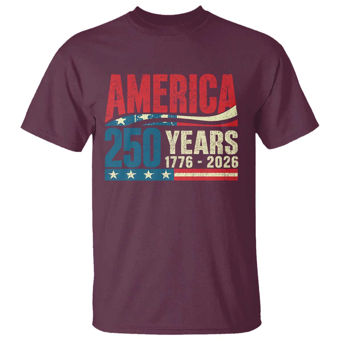250th Anniversary USA T Shirt Retro 250 Years American 1776 2026 US Flag