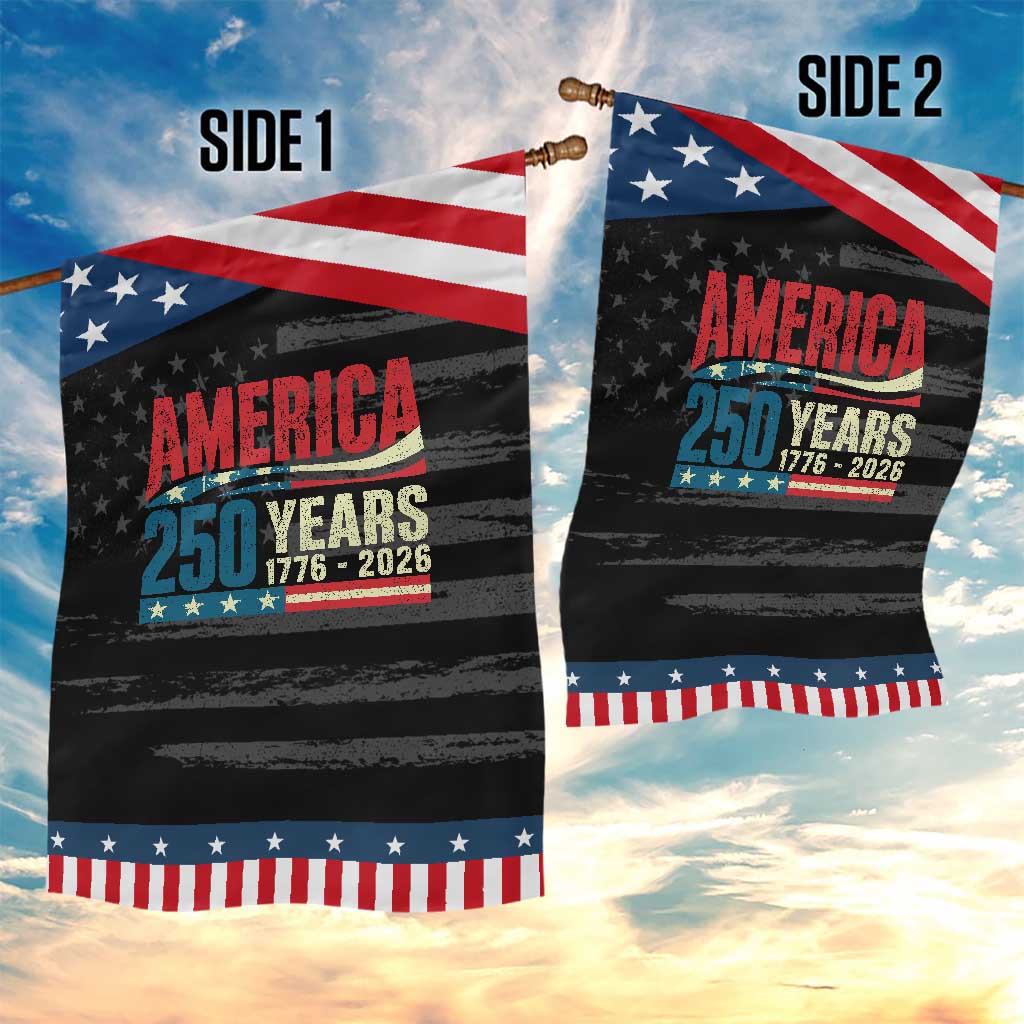 250th Anniversary USA Patriotic Garden Flag Retro 250 Years American 1776 2026 US Flag