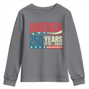 250th Anniversary USA Youth Sweatshirt Retro 250 Years American 1776 2026 US Flag
