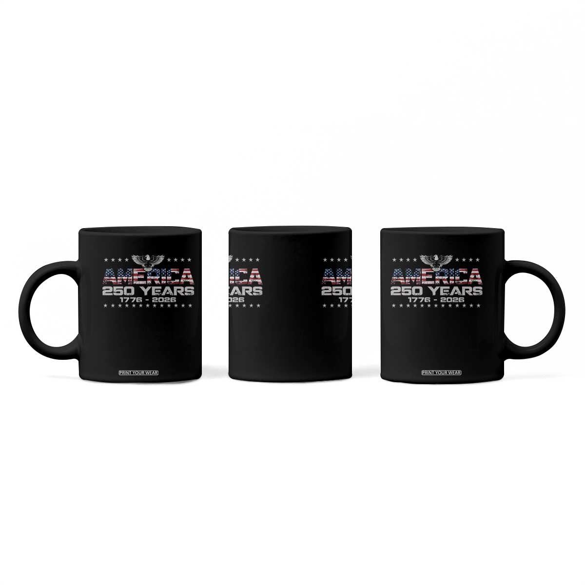 250th Anniversary USA Coffee Mug Vintage Eagle 250 Years American 1776 2026 US Flag