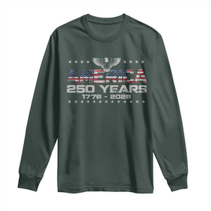250th Anniversary USA Long Sleeve Shirt Vintage Eagle 250 Years American 1776 2026 US Flag