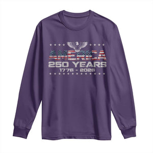 250th Anniversary USA Long Sleeve Shirt Vintage Eagle 250 Years American 1776 2026 US Flag