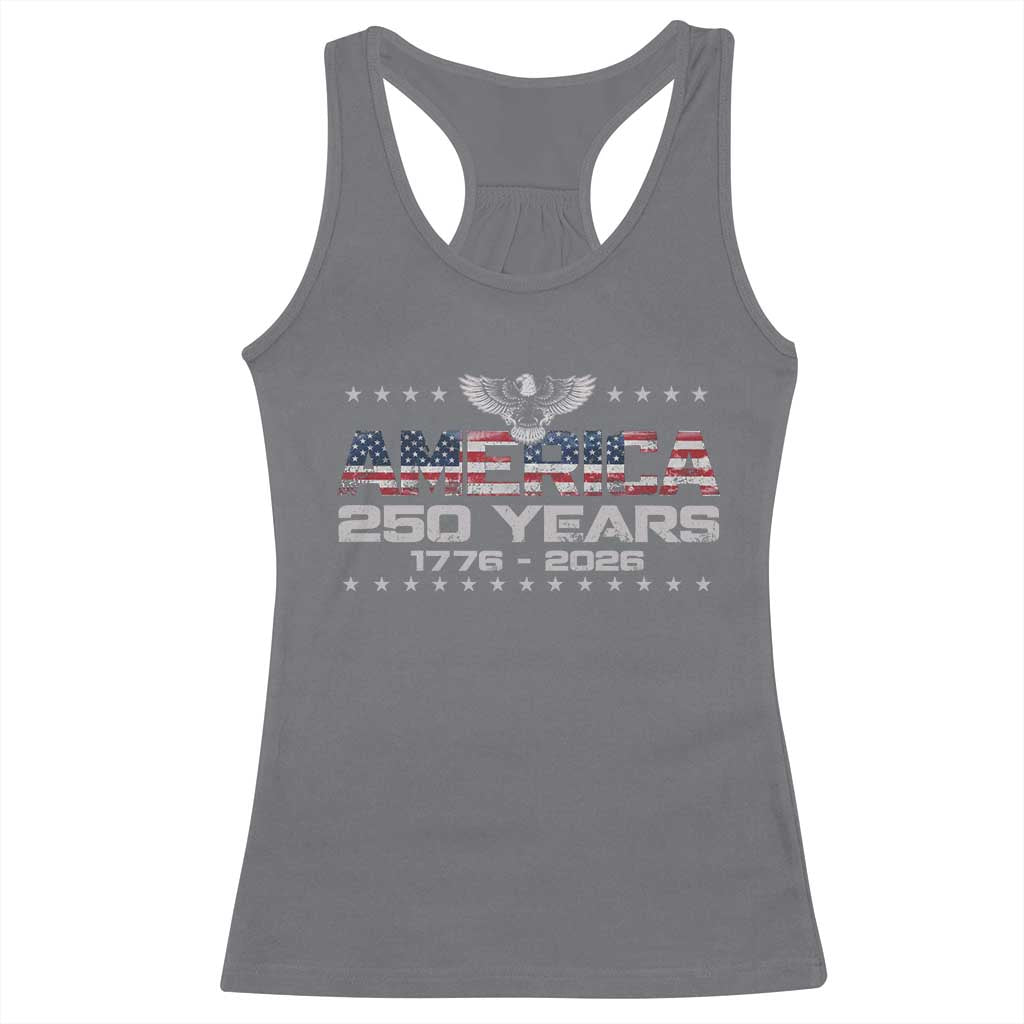 250th Anniversary USA Racerback Tank Top Vintage Eagle 250 Years American 1776 2026 US Flag