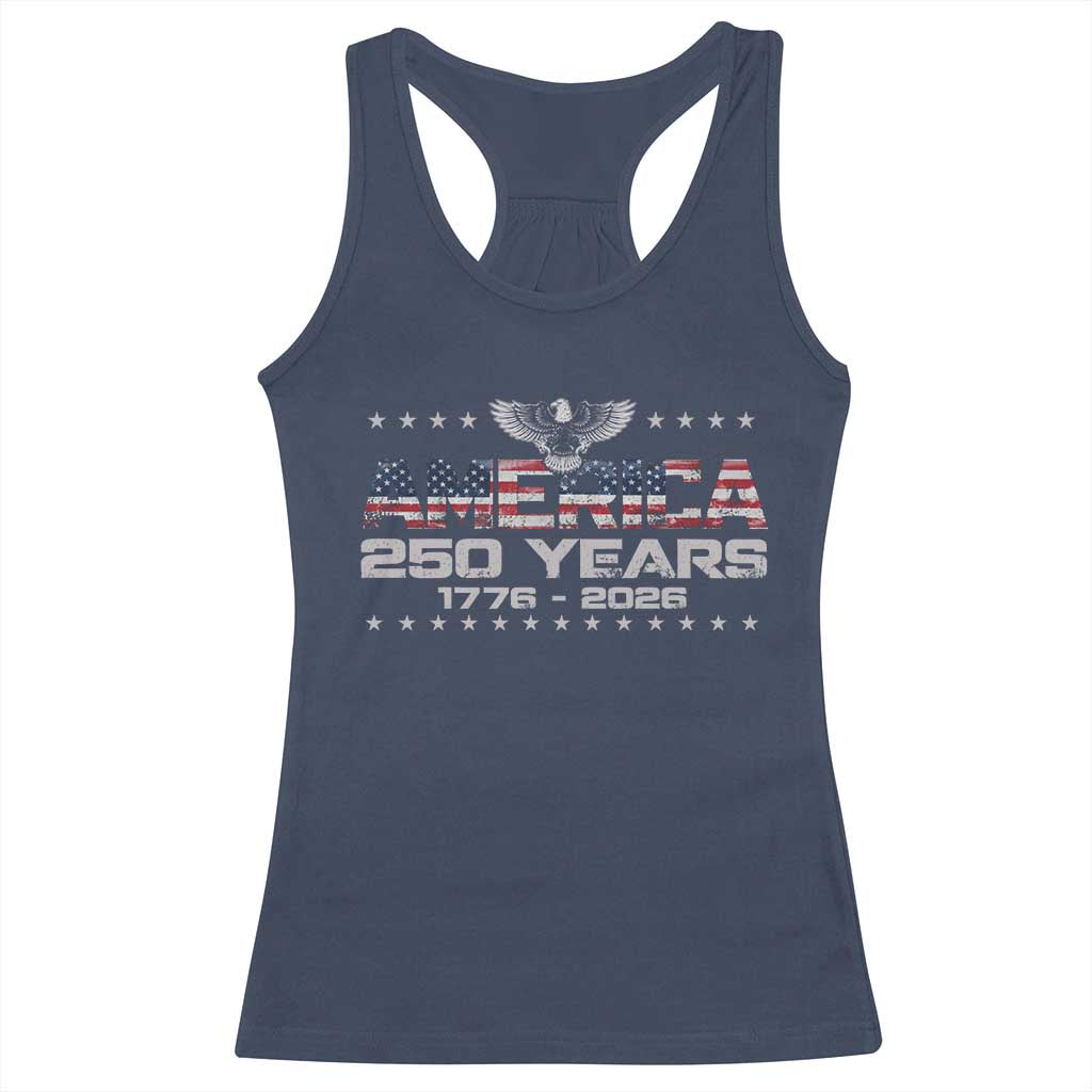 250th Anniversary USA Racerback Tank Top Vintage Eagle 250 Years American 1776 2026 US Flag