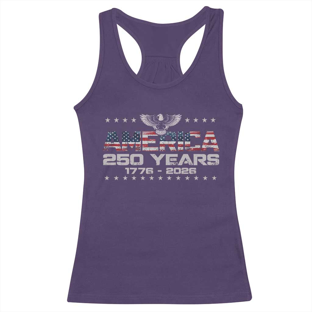 250th Anniversary USA Racerback Tank Top Vintage Eagle 250 Years American 1776 2026 US Flag