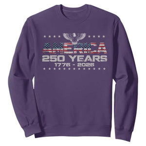 250th Anniversary USA Sweatshirt Vintage Eagle 250 Years American 1776 2026 US Flag