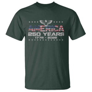 250th Anniversary USA T Shirt Vintage Eagle 250 Years American 1776 2026 US Flag