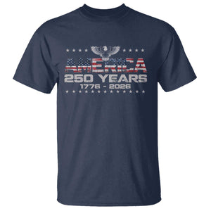 250th Anniversary USA T Shirt Vintage Eagle 250 Years American 1776 2026 US Flag