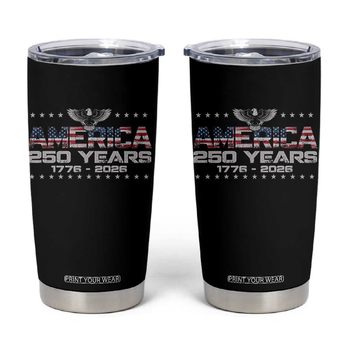 250th Anniversary USA Tumbler Cup Vintage Eagle 250 Years American 1776 2026 US Flag