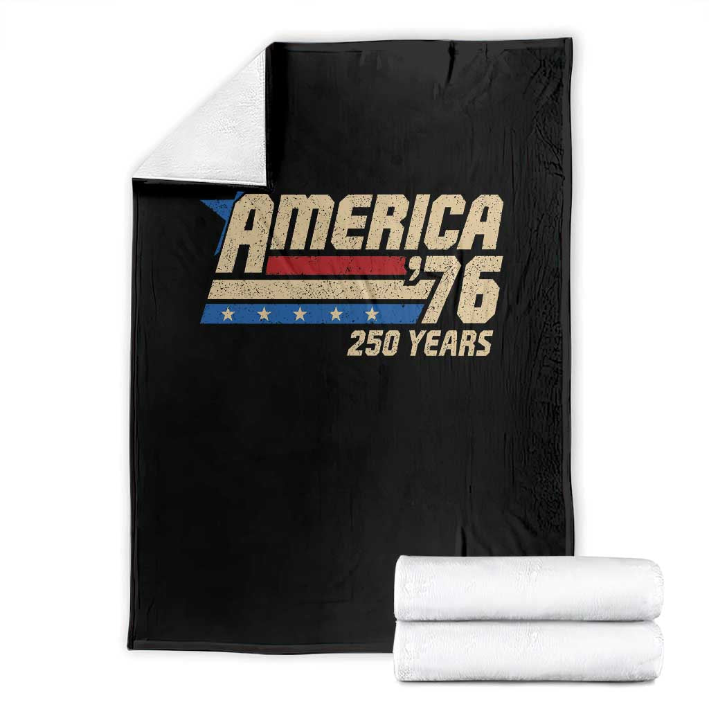 250th Anniversary USA Throw Blanket America Retro 250 Years 1776 2026